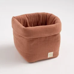 Panier de rangement uni terracotta