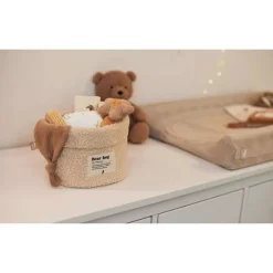 Panier de rangement 14x18 cm bouclette naturel