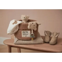 Panier de rangement 14x18 cm bouclette biscuit