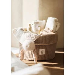 Panier de rangement 14 x 18 cm cloudy rib milky coffee