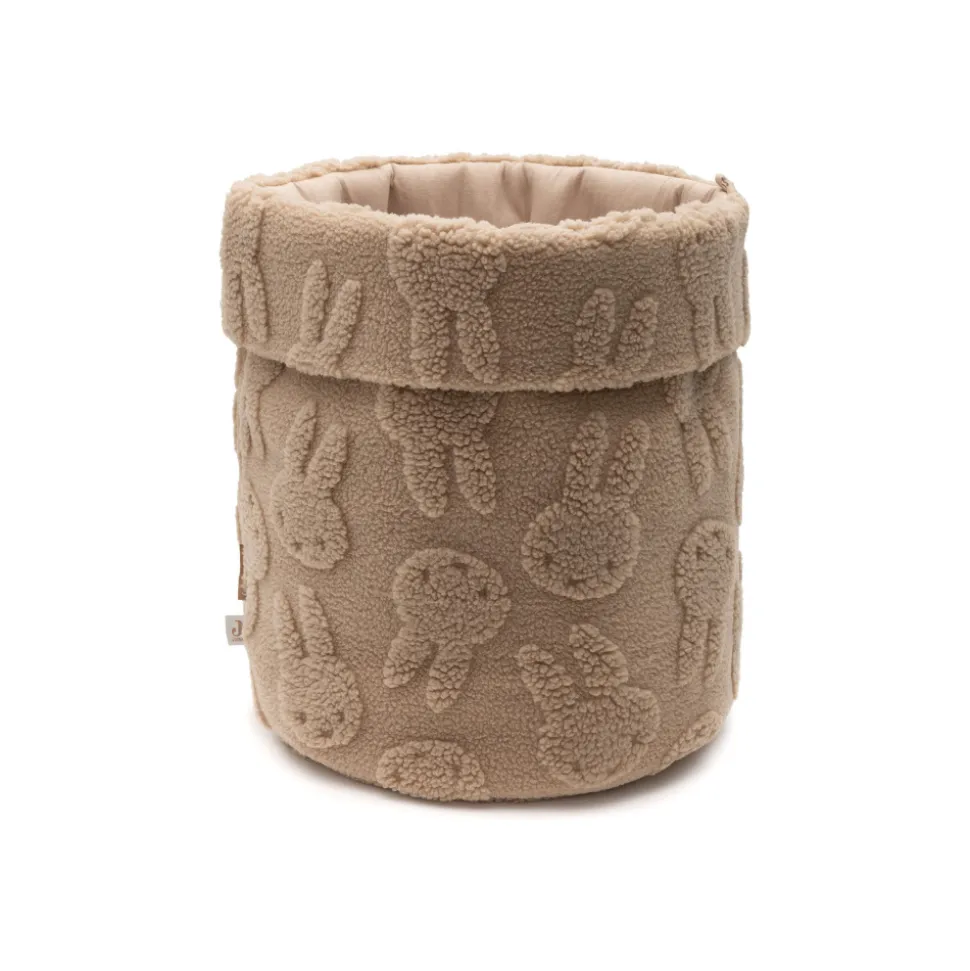 Panier de rangement 35 x 30 cm miffy jacquard teddy biscuit