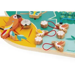 Panneau d'activités en bois busy board crocodile tropik