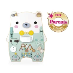 Panneau d'activités en bois busy board ourson pure