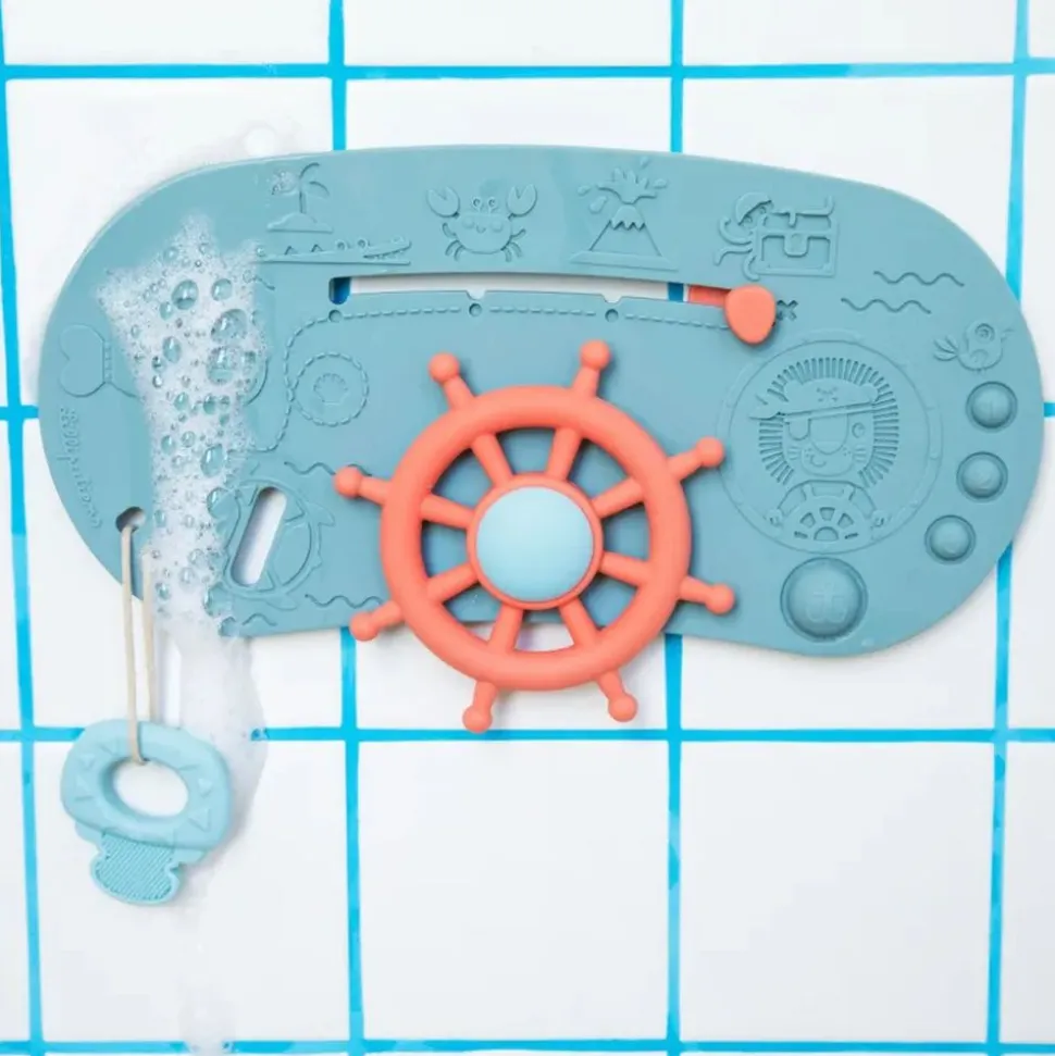 Panneau d'activités pour le bain bateau pirate