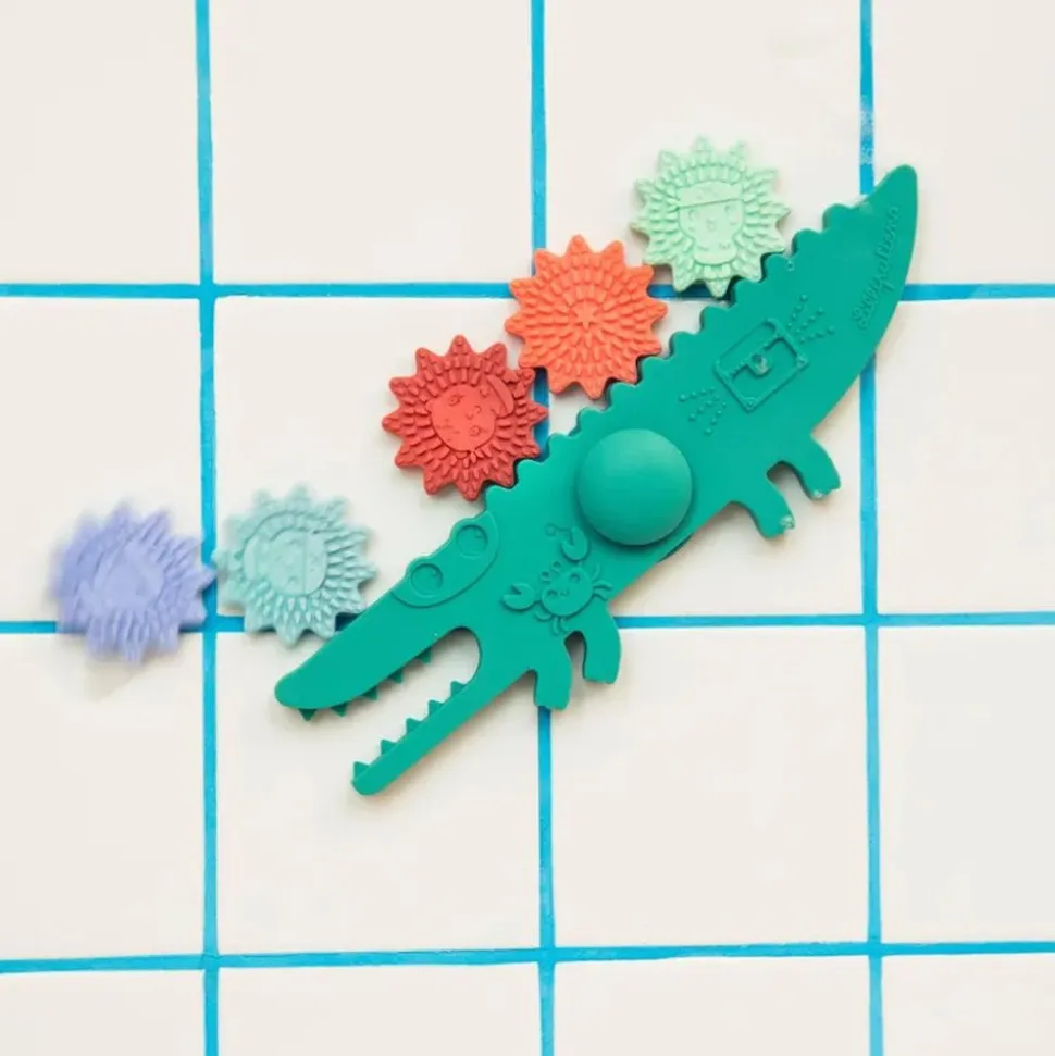 Panneau de bain jeu d'équilibre balancier crocodile