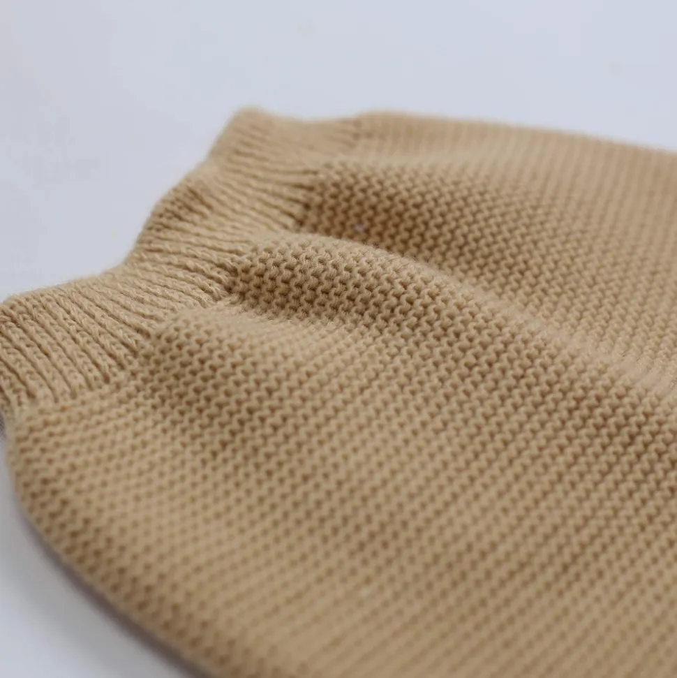 Pantalon maille 0/1 mois caramel