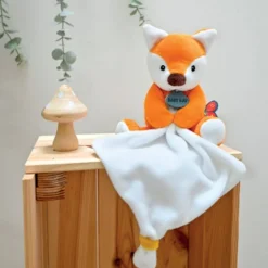 Pantin avec doudou balthazar le renard