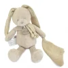 Pantin avec doudou lapin mocca
