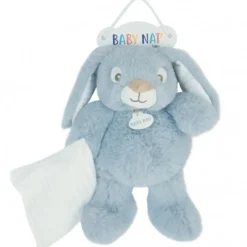Pantin avec doudou malow - bleu ciel