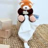 Pantin avec doudou mon petit panda roux