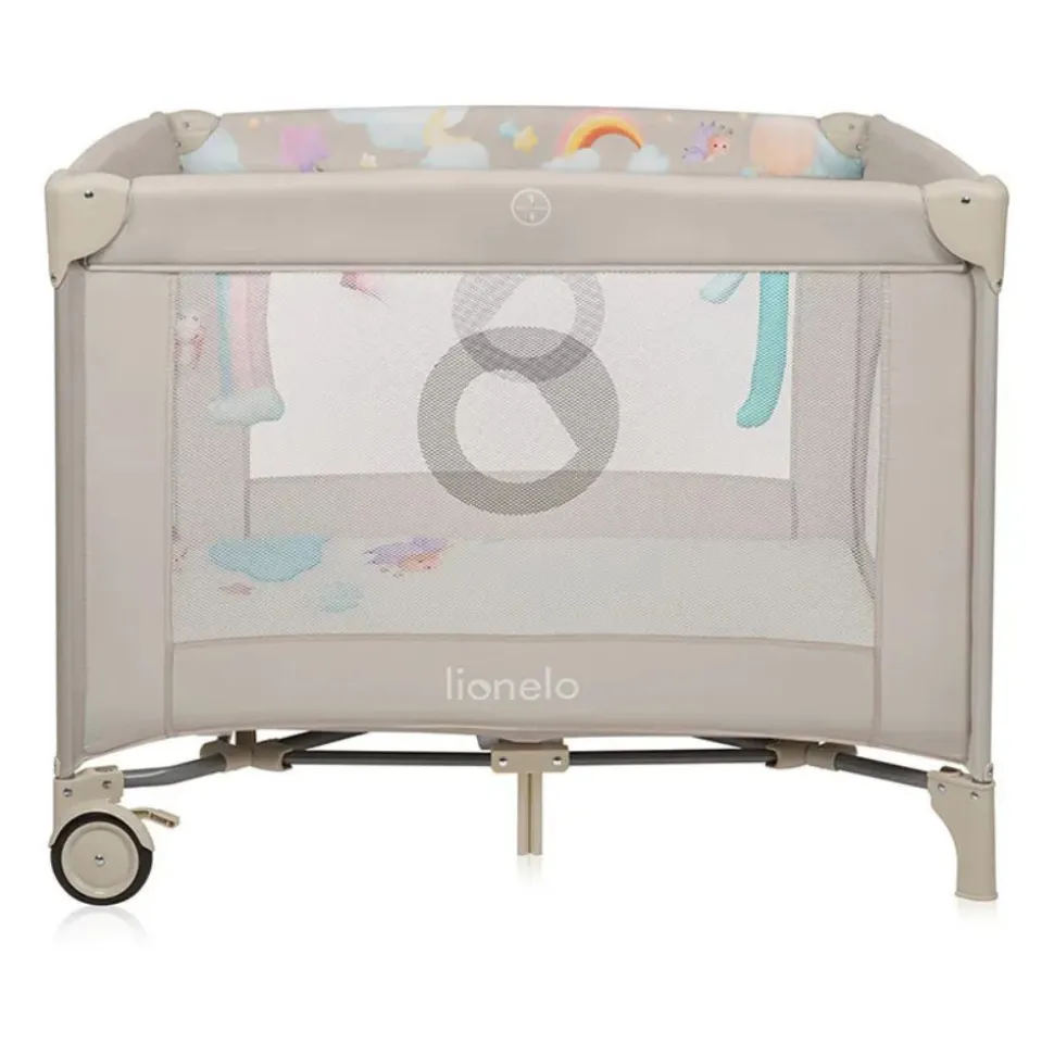 Parc bébé mille plus 100x100 cm pliable avec matelas grey beige
