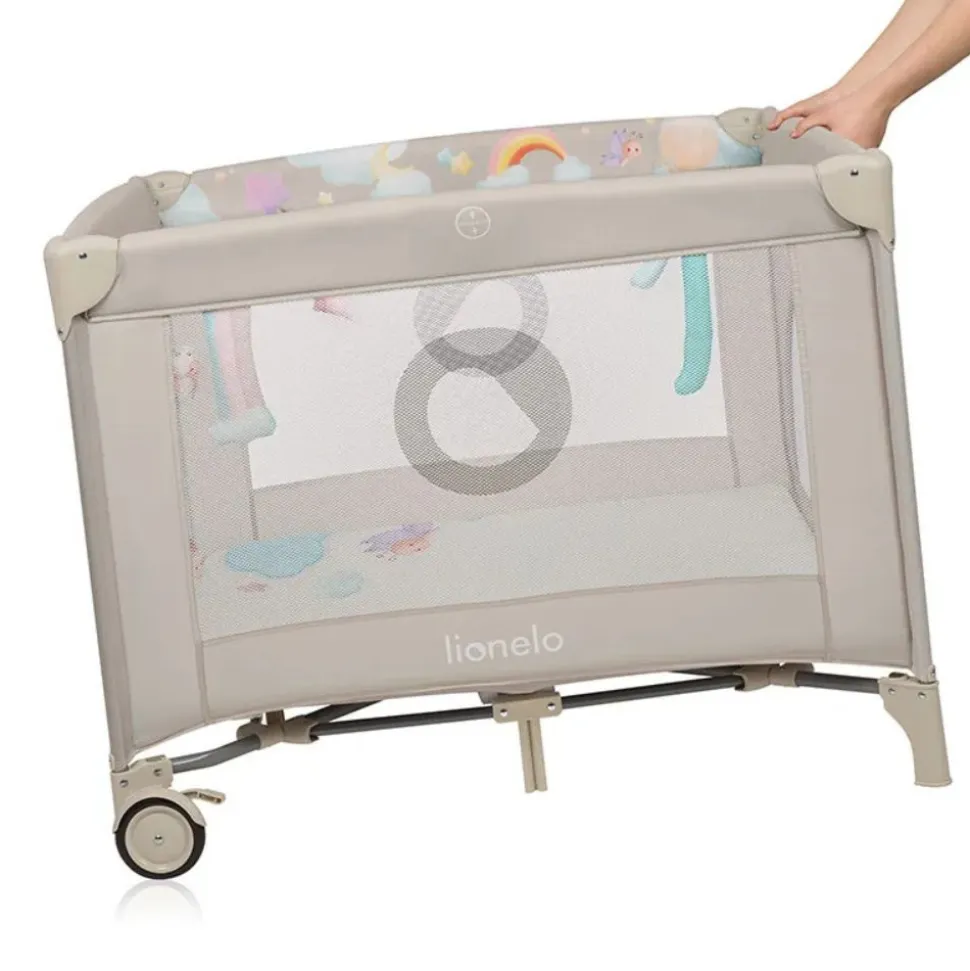 Parc bébé mille plus 100x100 cm pliable avec matelas grey beige