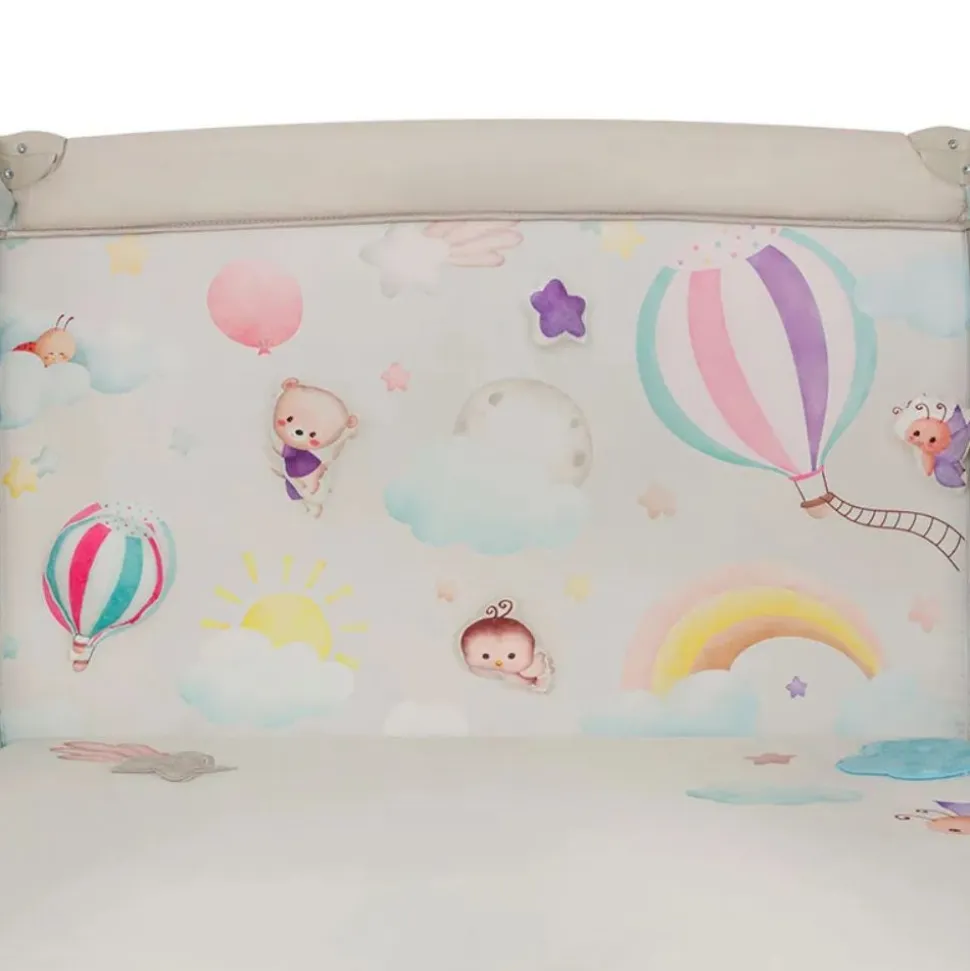 Parc bébé mille plus 100x100 cm pliable avec matelas grey beige