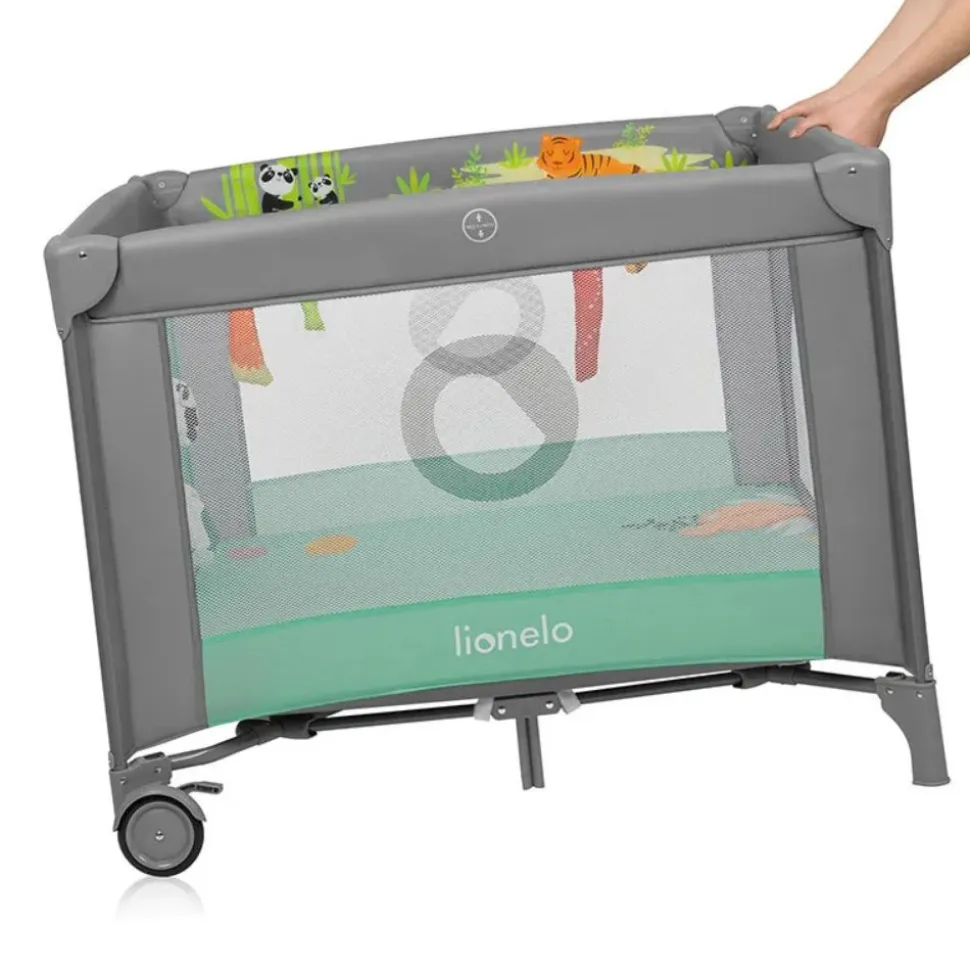 Parc bébé mille plus 100x100 cm pliable avec matelas grey green
