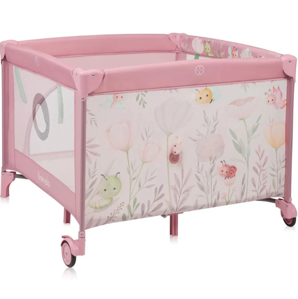 Parc bébé mille plus 100x100 cm pliable avec matelas pink