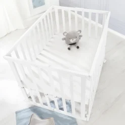 Parc bébé pliable 74 x 100 cm blanc