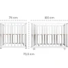 Parc bébé pliable 74 x 100 cm naturel