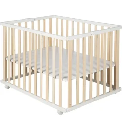 Parc bébé pliable 74 x 100 cm naturel