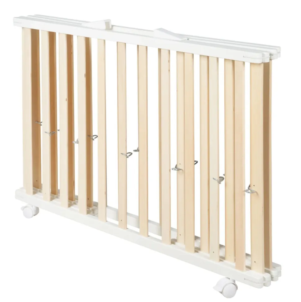 Parc bébé pliable 74 x 100 cm naturel