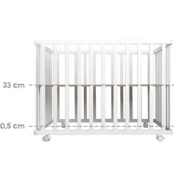 Parc bébé pliable 74 x 100 cm naturel