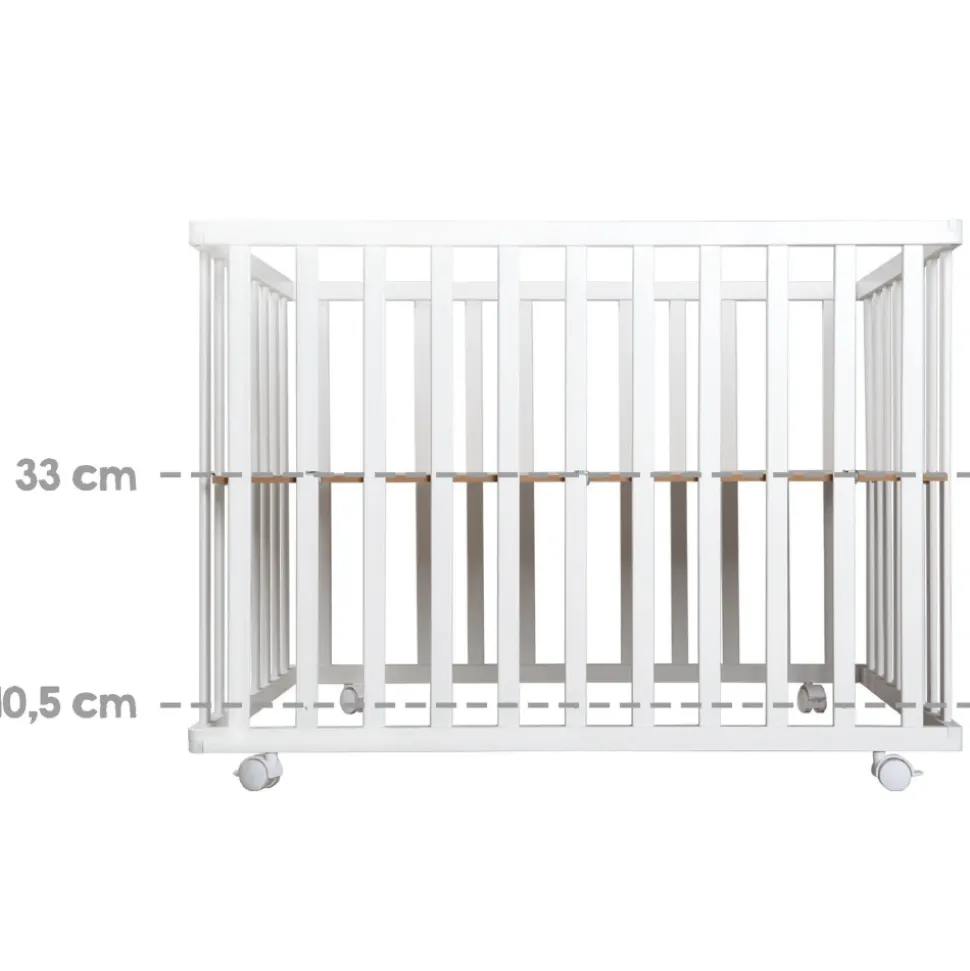 Parc bébé pliable 74 x 100 cm naturel