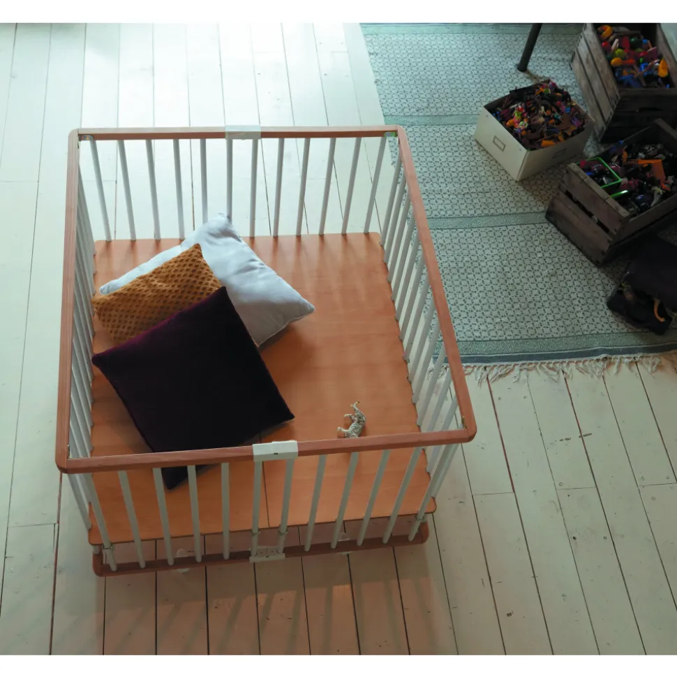 Parc bébé pliant carré gaby avec plancher réglable hybride fuschia