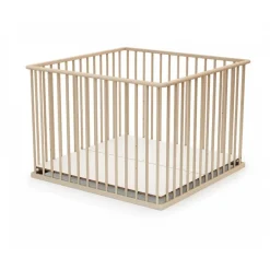 Parc bébé webaby hêtre brut 100x100 cm
