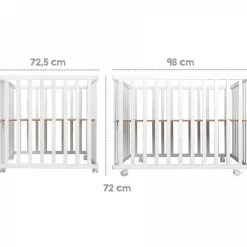 Parc bébé 75 x 100 cm blanc et tapis de parc sternenzauber