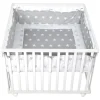 Parc bébé 100 x 100 cm blanc et tapis de parc little stars