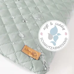Parc bébé 75 x 100 cm bois blanc et tapis de parc vert