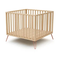 Parc only de jurababy hêtre et terracotta 100 x 100 cm