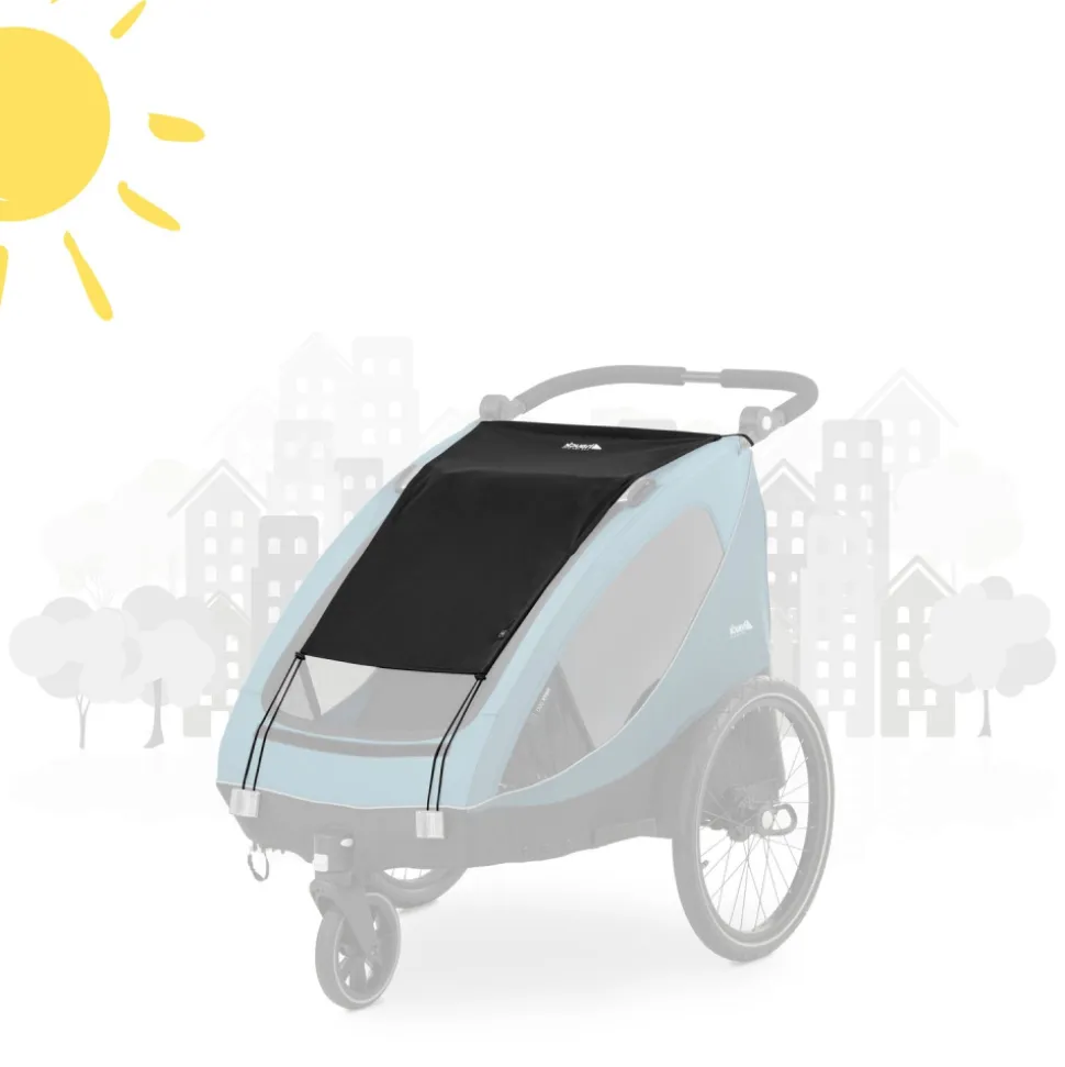 Pare soleil pour remorque de vélo dryk duo black