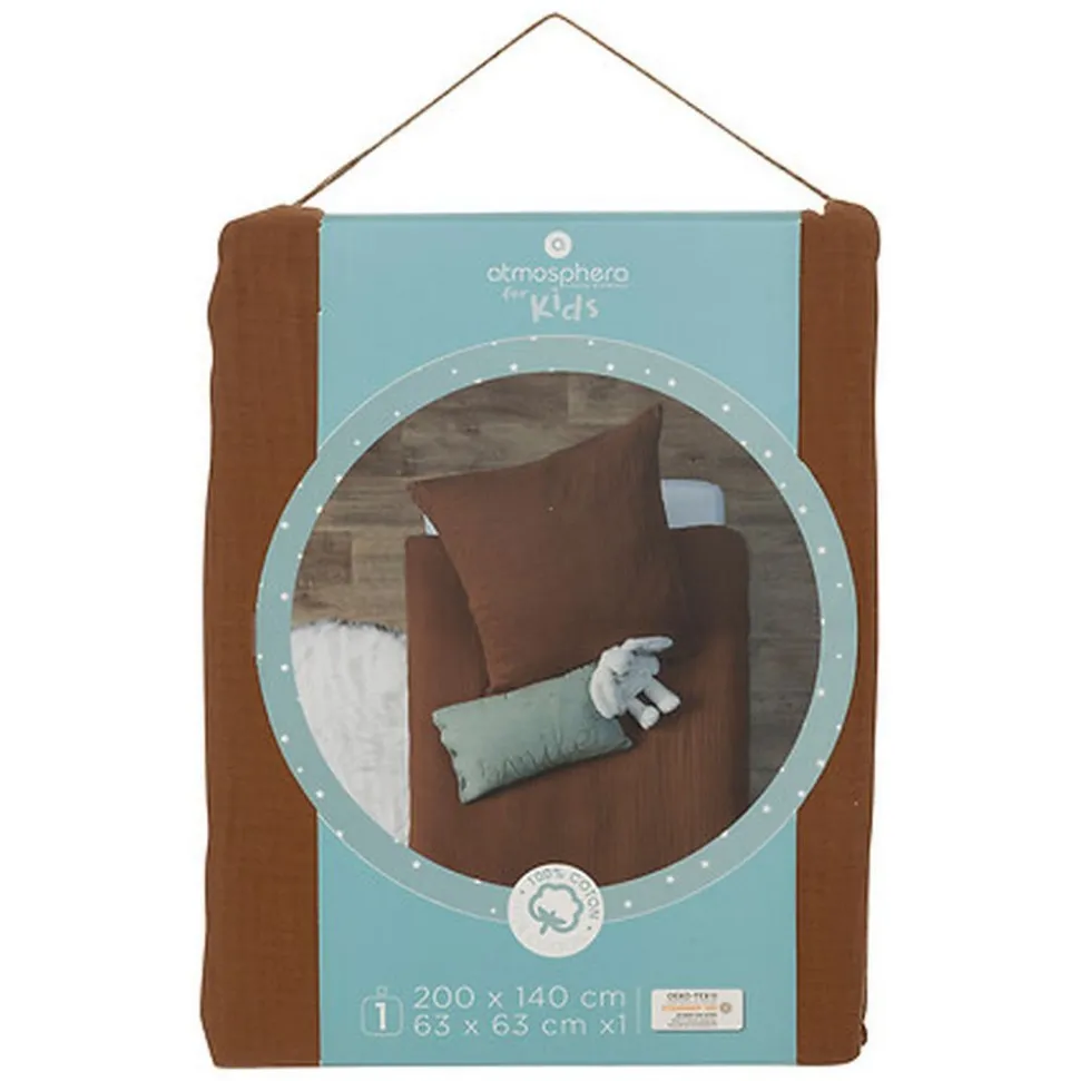 Parure de lit enfant 140x200 cm noisette