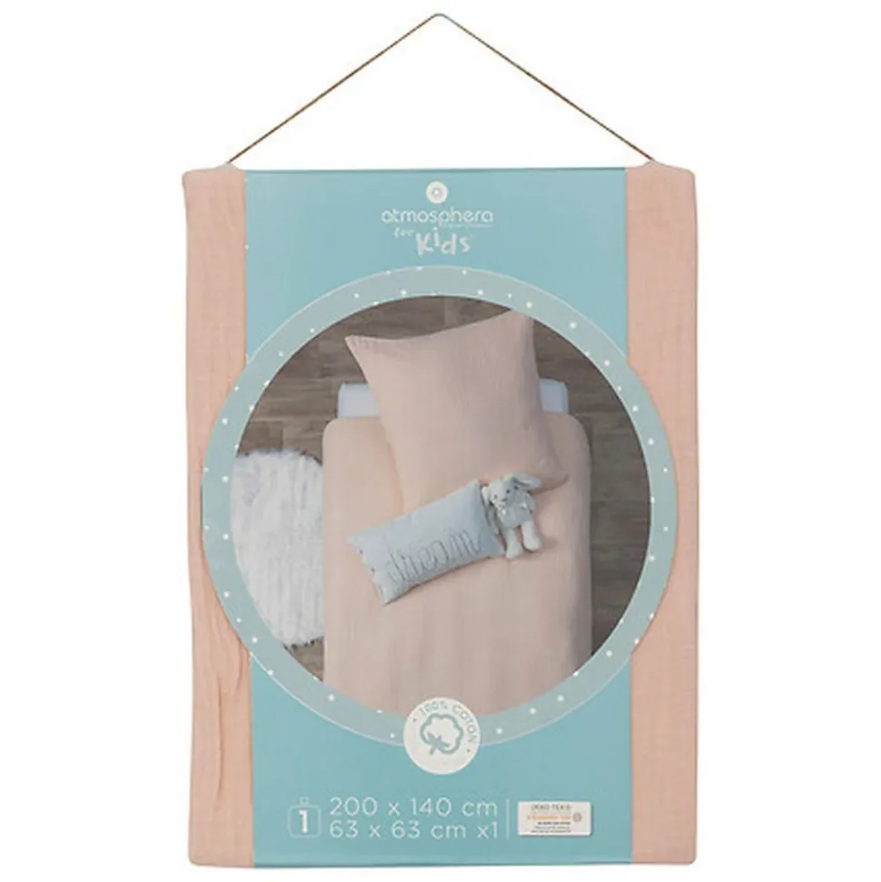 Parure de lit enfant 140x200 cm rose