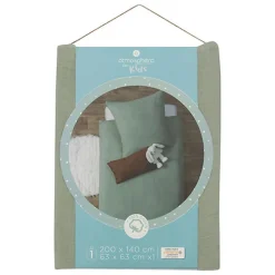 Parure de lit enfant 140x200 cm vert