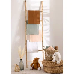 Parure de lit 140 x 200 cm gaze de coton blanc