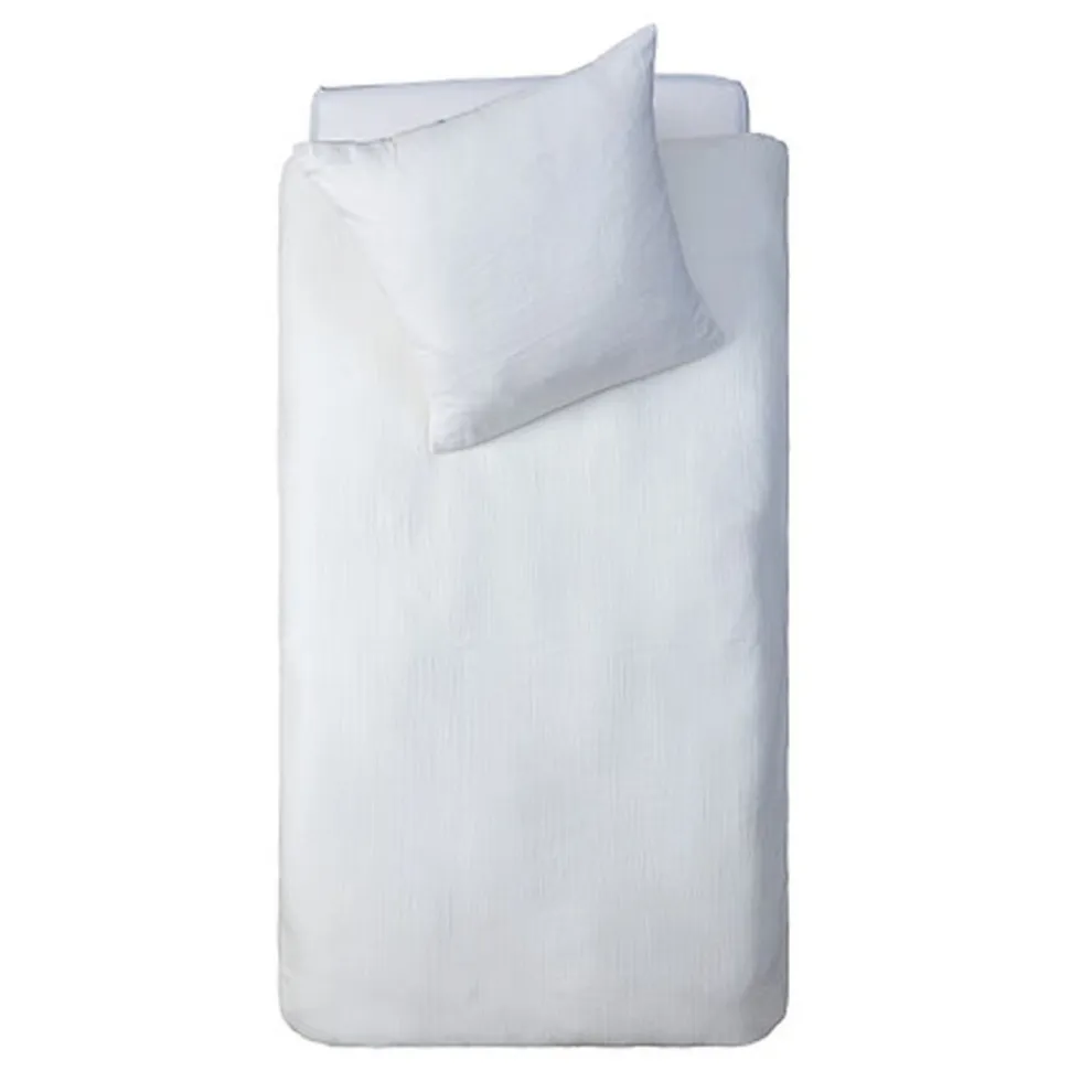 Parure de lit 140 x 200 cm gaze de coton blanc