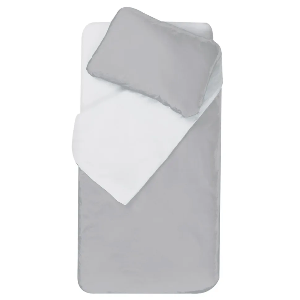 Parure housse de couette + taie d'oreiller 100x140cm / 40x60 cm blanc / souris