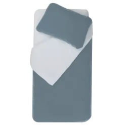 Parure housse de couette + taie d'oreiller 75x120 / 35x45 cm ocean / light blue
