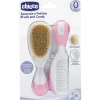Peigne et brosse rose