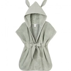 Peignoir éponge 0-2 ans vert de gris