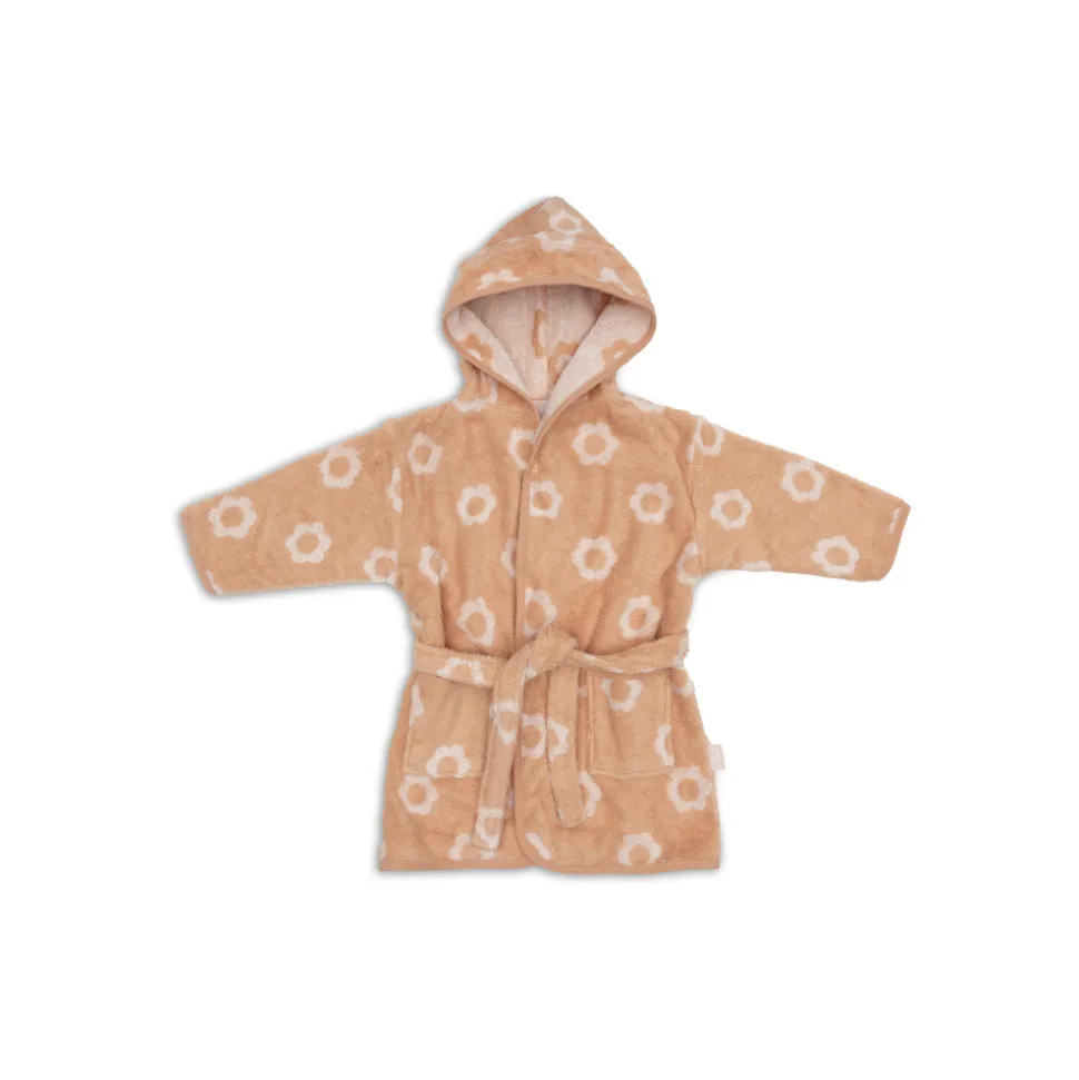 Peignoir éponge enfant jacquard flower 1-2 ans