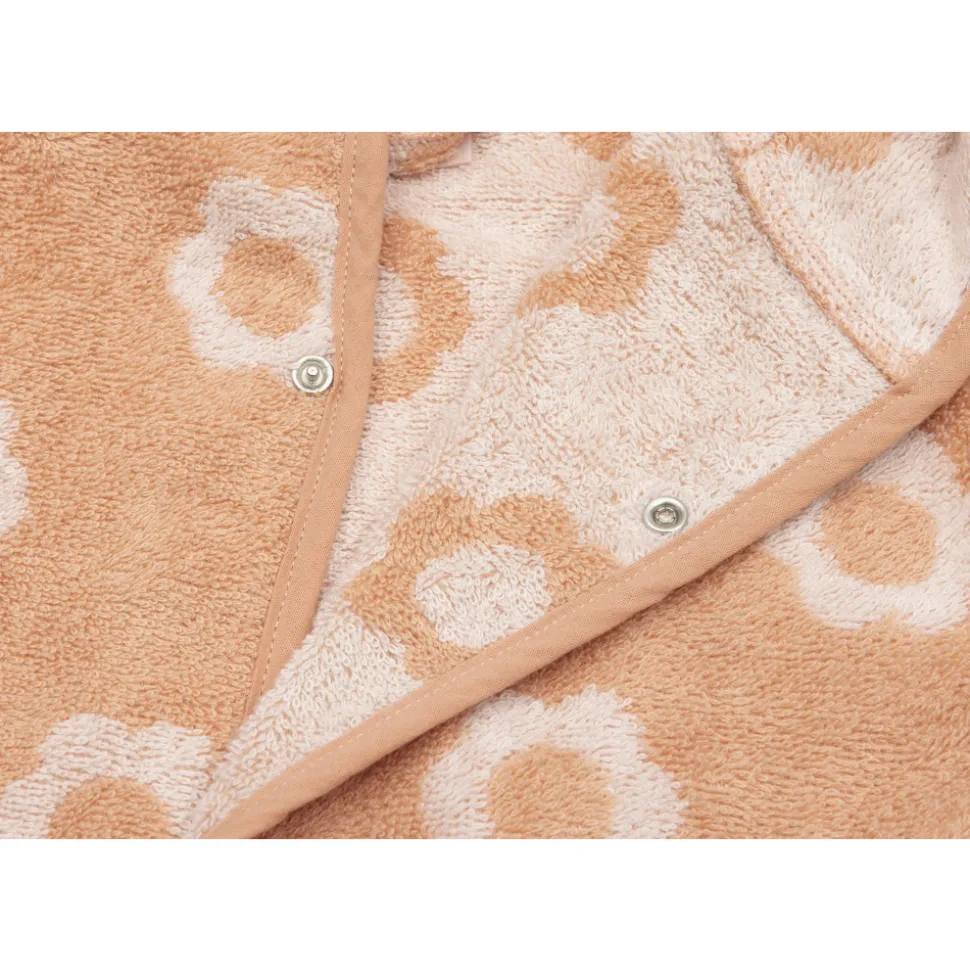 Peignoir éponge enfant jacquard flower 1-2 ans