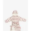 Peignoir stripes rose 1/2 ans