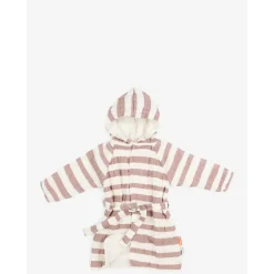 Peignoir stripes rose 1/2 ans
