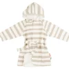 Peignoir stripes sable 1/2 ans