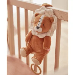 Peluche babou mini musicale en veloudoux caramel