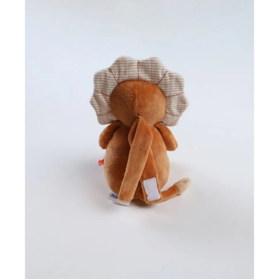 Peluche babou mini musicale en veloudoux caramel