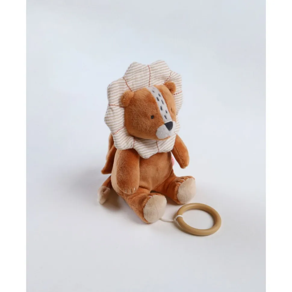 Peluche babou mini musicale en veloudoux caramel