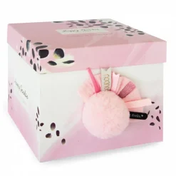 Peluche bébé happy blush pompon rose